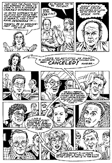 Typical of American Splendor, this scene shows people reacting to a run-of-the-mill inconvenience like it was an earth-shattering disaster!